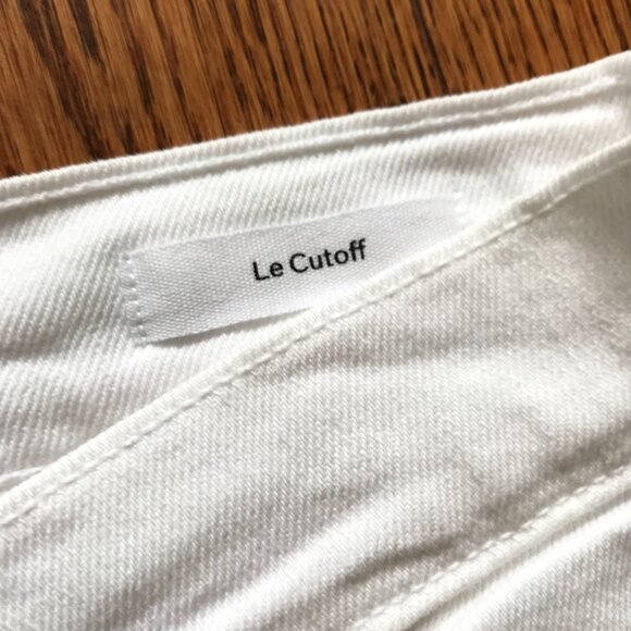 Frame Le Cut Off Denim Jean Shorts Womens 24 White Blanc Mid Rise Cuffed LC5711 - Picture 7 of 11